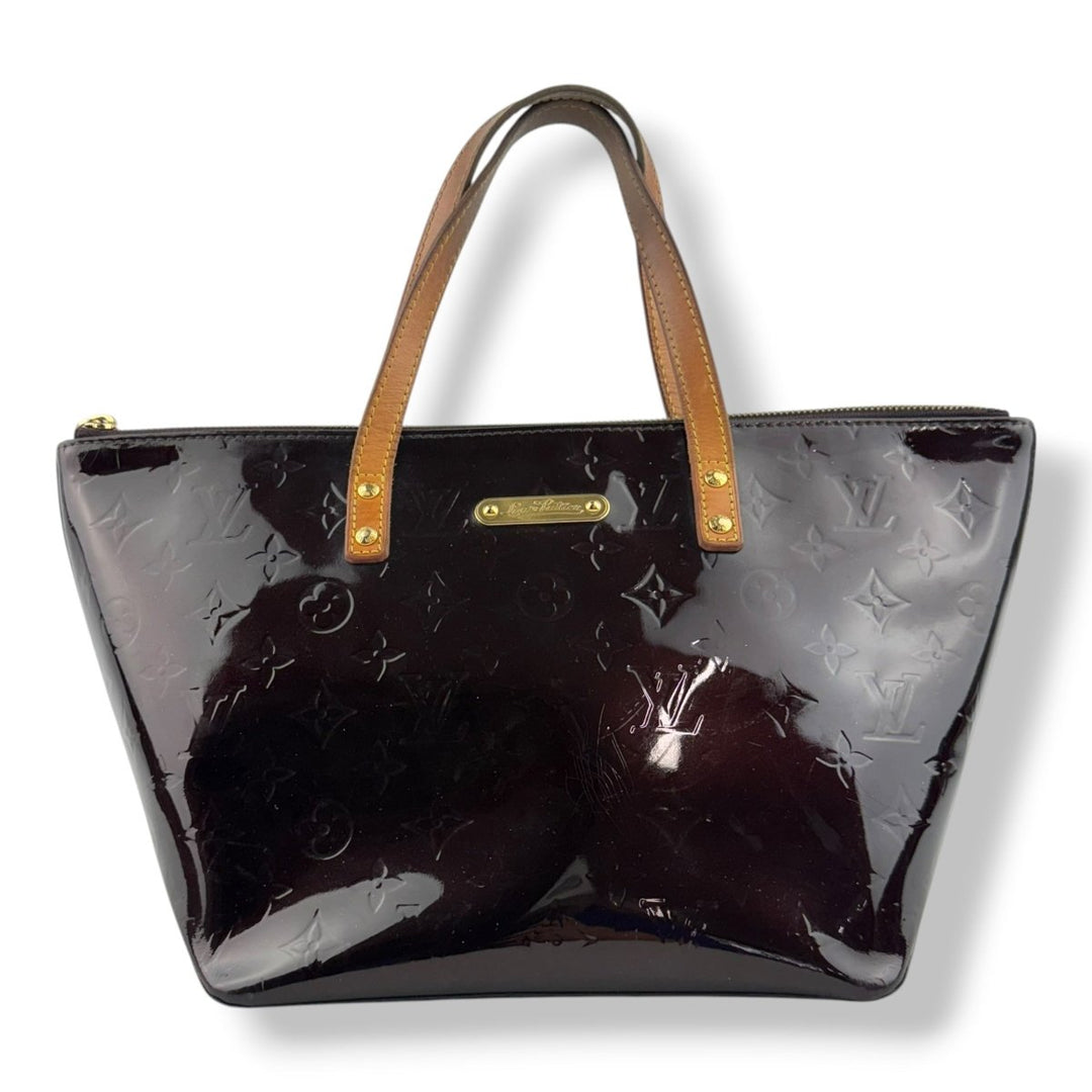 Louis Vuitton Bellevue MM Burgundy Vernis Patent Leather Handbag - Lux Central