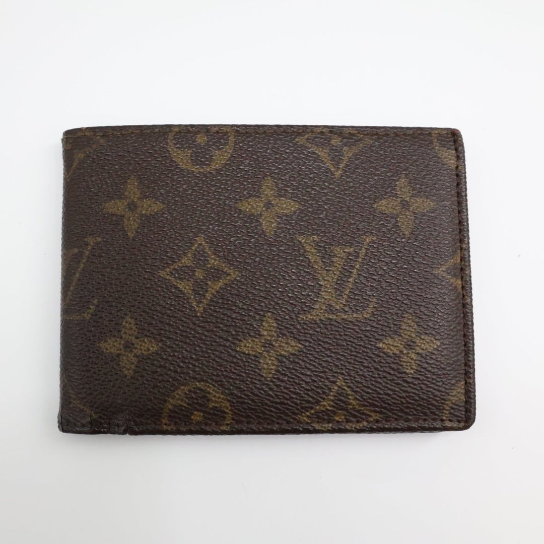 Louis Vuitton Bifold Brown Monogram Wallet Good/Very Good Condition - Lux Central