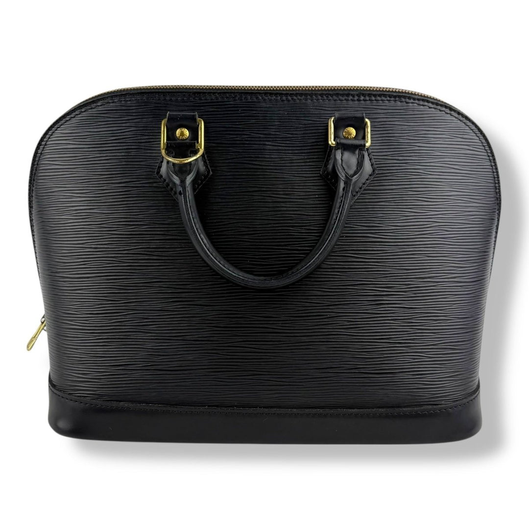 Louis Vuitton Black Epi Alma PM Handbag - Lux Central