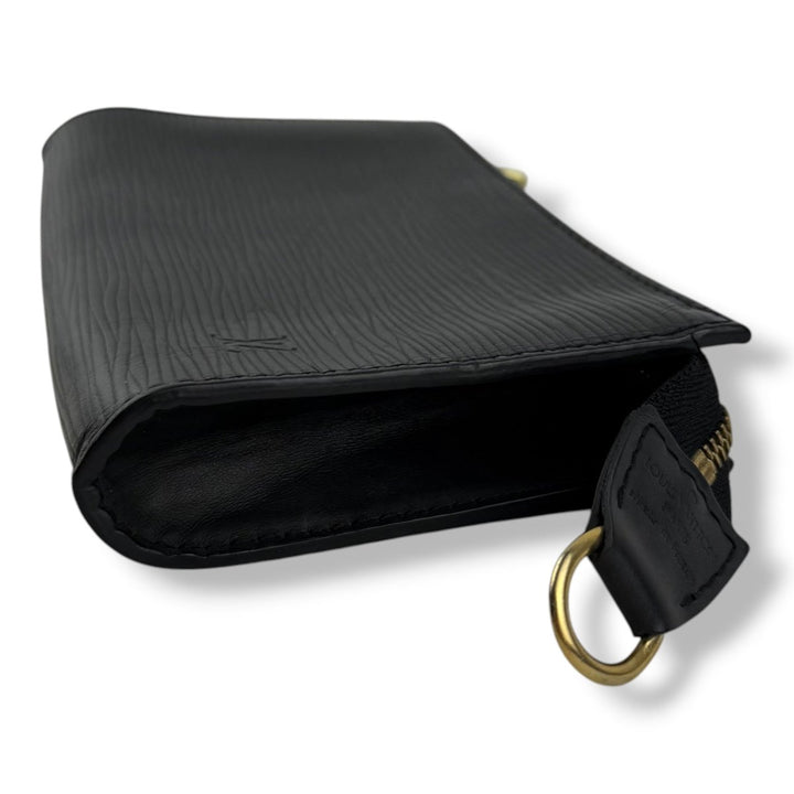 Louis Vuitton Black Epi Leather Classic Signature Mini Bucket Pouch Bag - Lux Central