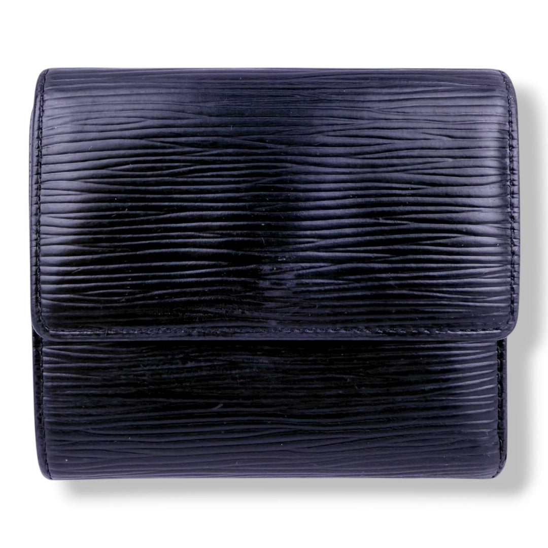 Louis Vuitton Black Epi Leather Compact Bifold Wallet Purse - Lux Central