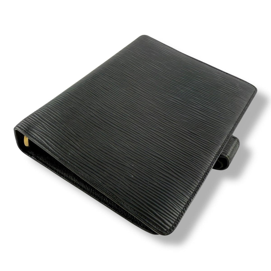 Louis Vuitton Black Epi Leather Medium Ring Agenda Wallet - Lux Central