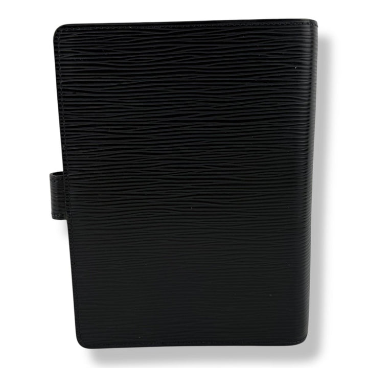 Louis Vuitton Black Epi Leather MM Ring Agenda Wallet - Lux Central