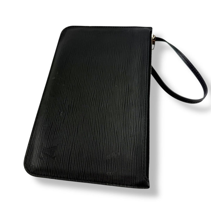 Louis Vuitton Black Epi Leather Neverfull Clutch Pouch - Lux Central