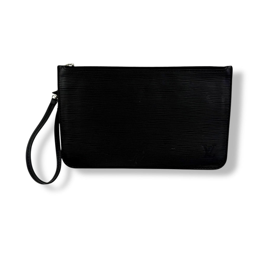 Louis Vuitton Black Epi Leather Neverfull Clutch Pouch - Lux Central