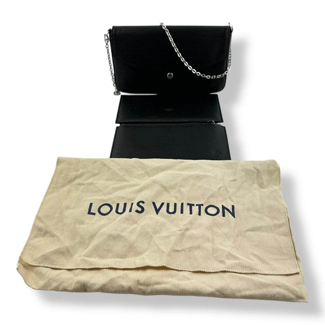 Louis Vuitton Black Epi Leather Pochette Felicie Handbag - Lux Central