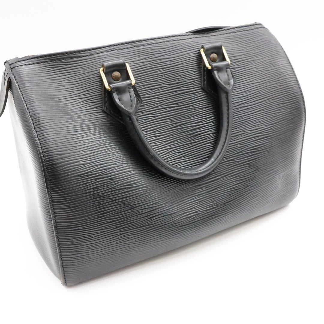 Louis Vuitton Black Epi Leather Speedy 25 Handbag - Lux Central