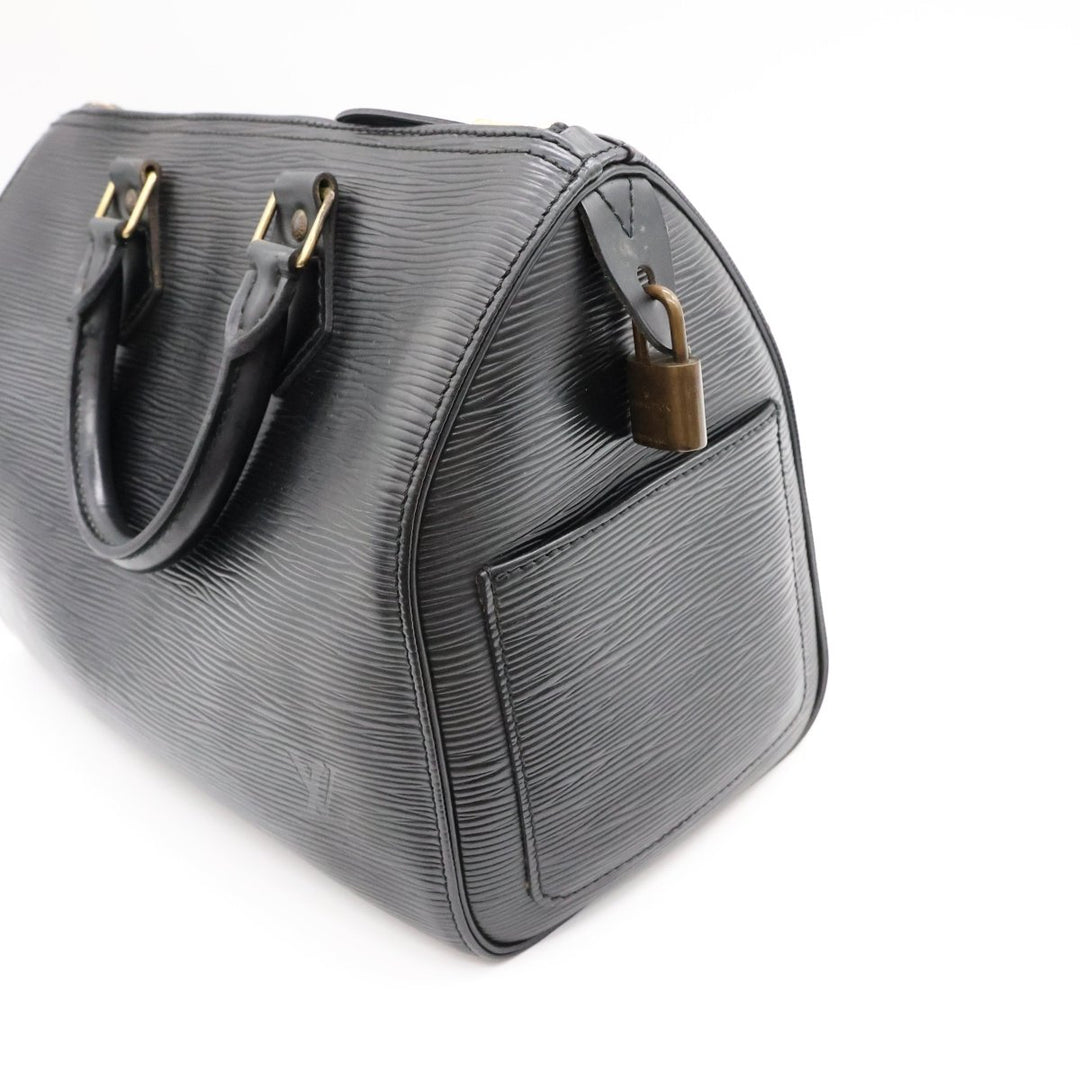 Louis Vuitton Black Epi Leather Speedy 25 Handbag - Lux Central