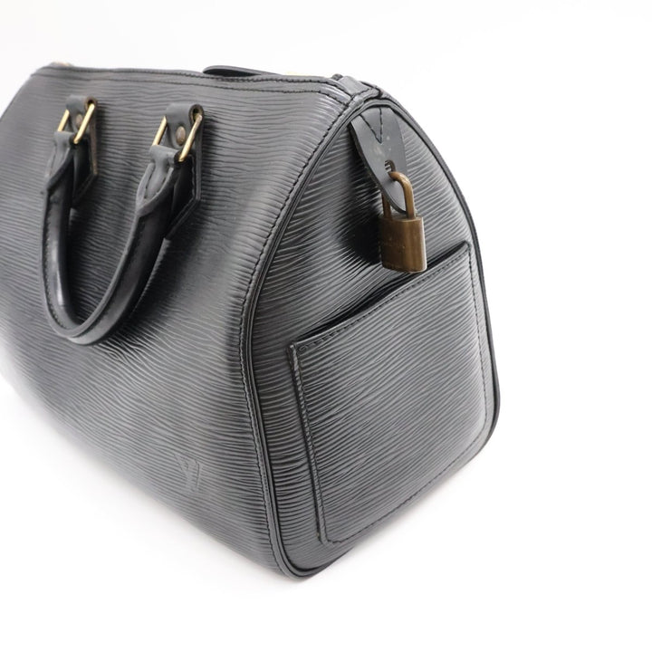 Louis Vuitton Black Epi Leather Speedy 25 Handbag - Lux Central