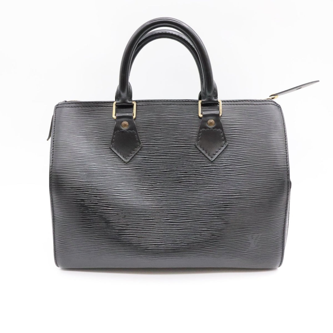 Louis Vuitton Black Epi Leather Speedy 25 Handbag - Lux Central