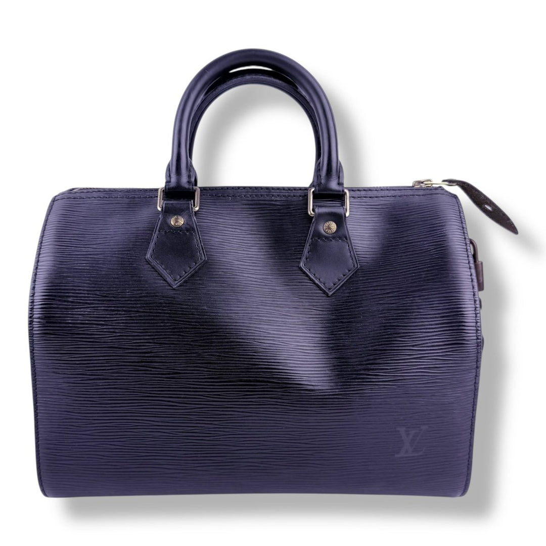 Louis Vuitton Black Epi Leather Speedy 28 Handbag - Lux Central
