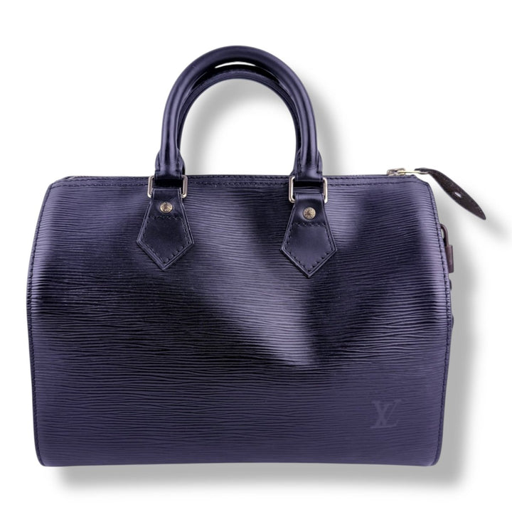 Louis Vuitton Black Epi Leather Speedy 28 Handbag - Lux Central