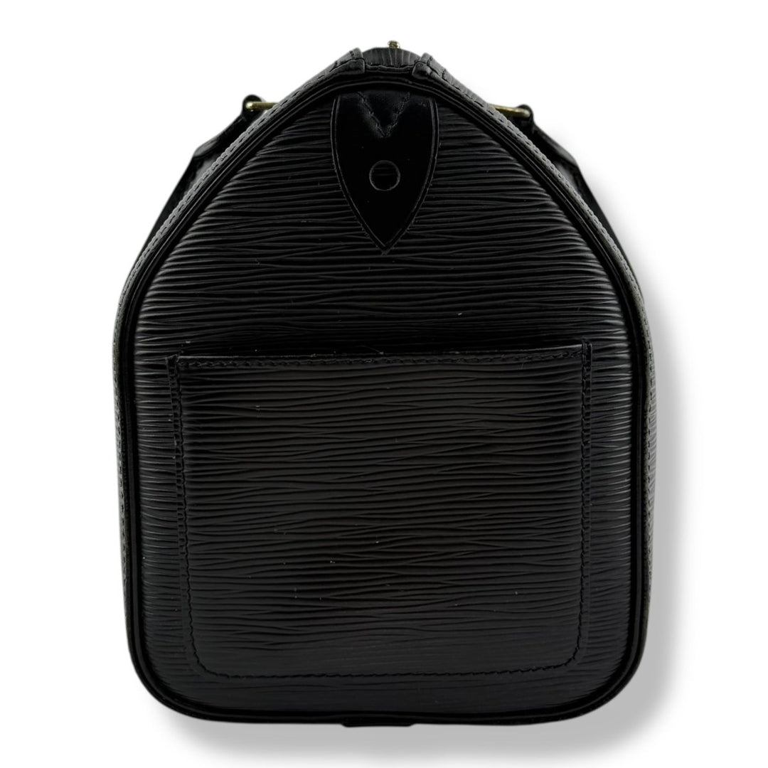 Louis Vuitton Black Epi Leather Speedy 28 Handbag - Lux Central