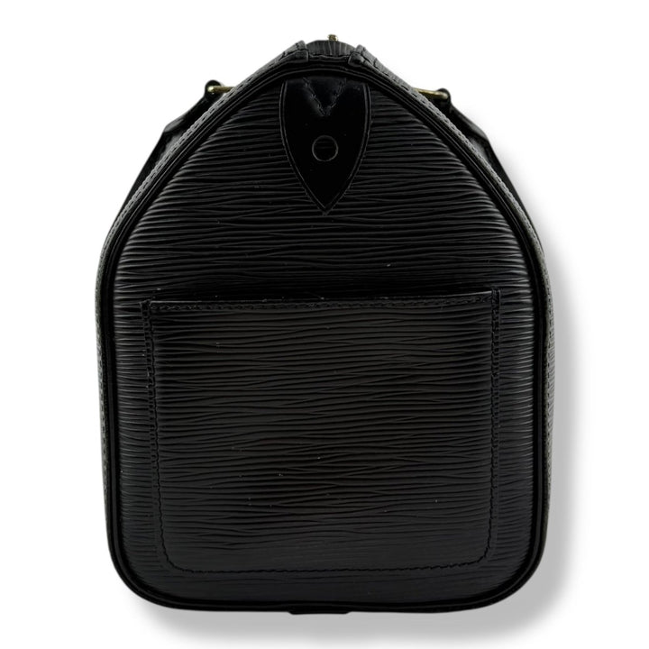 Louis Vuitton Black Epi Leather Speedy 28 Handbag - Lux Central