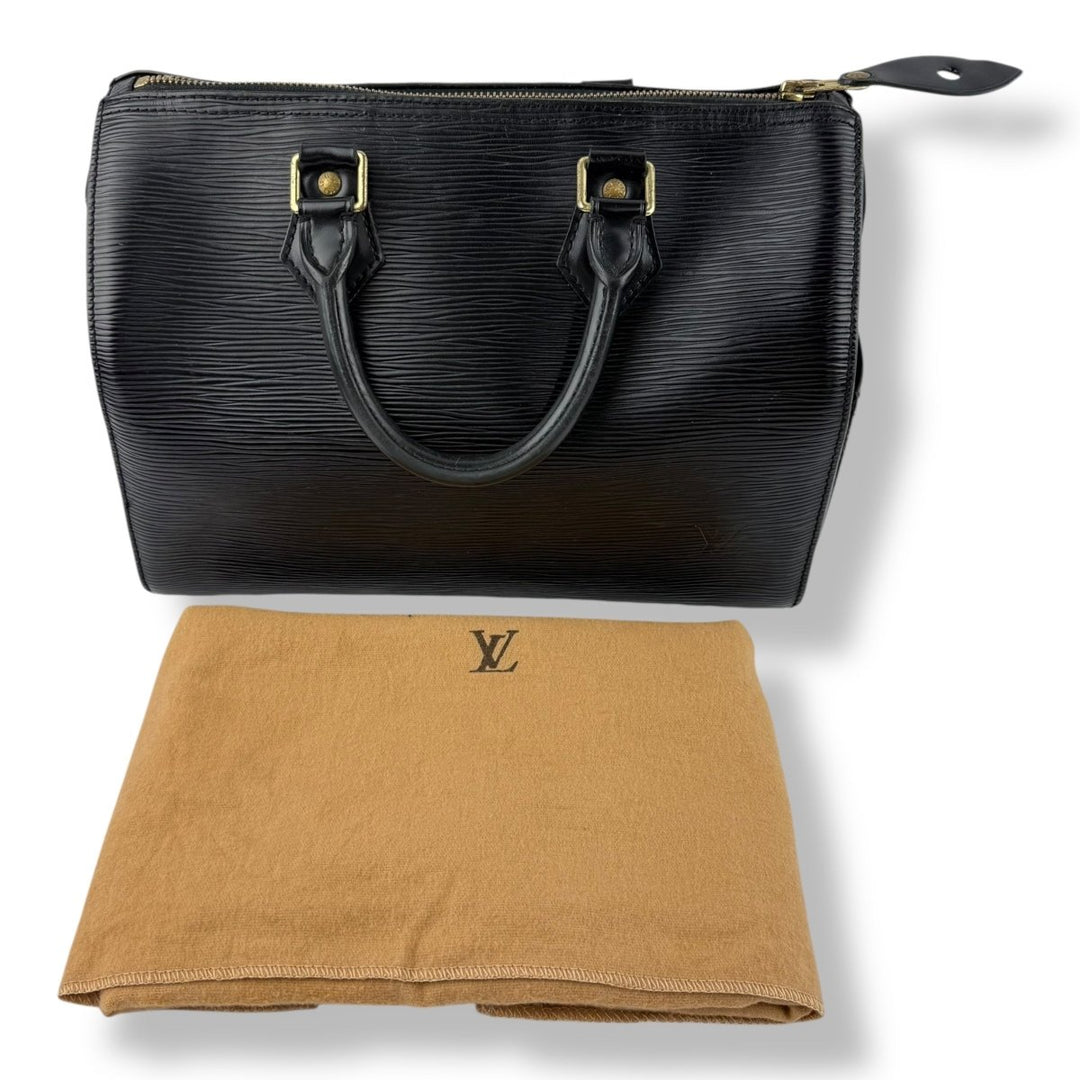 Louis Vuitton Black Epi Leather Speedy 28 Handbag - Lux Central