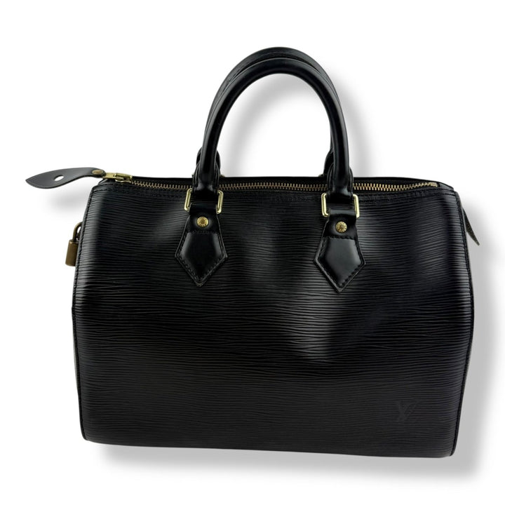 Louis Vuitton Black Epi Leather Speedy 28 Handbag - Lux Central