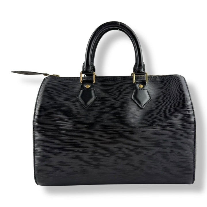 Louis Vuitton Black Epi Leather Speedy 28 Handbag - Lux Central