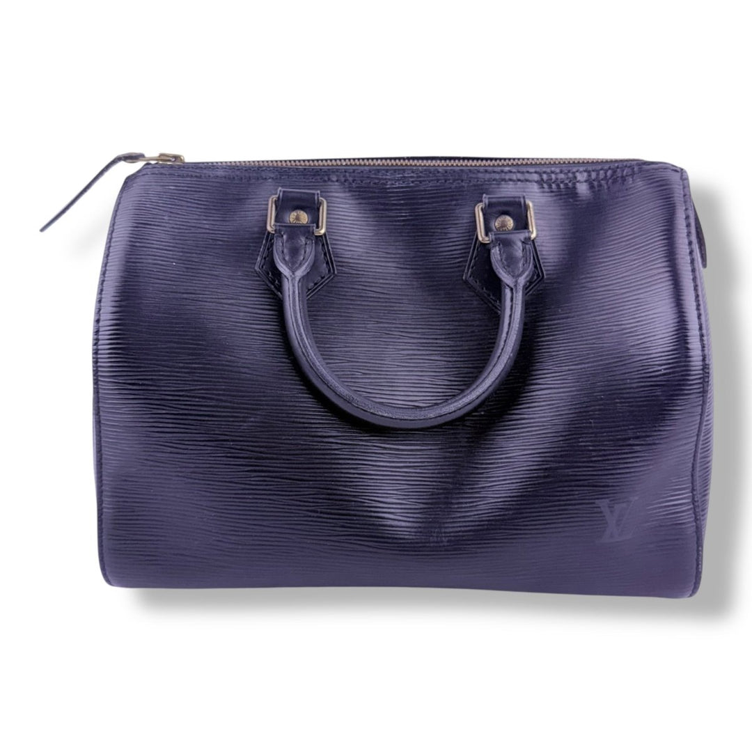 Louis Vuitton Black Epi Leather Speedy 28 Handbag - Lux Central