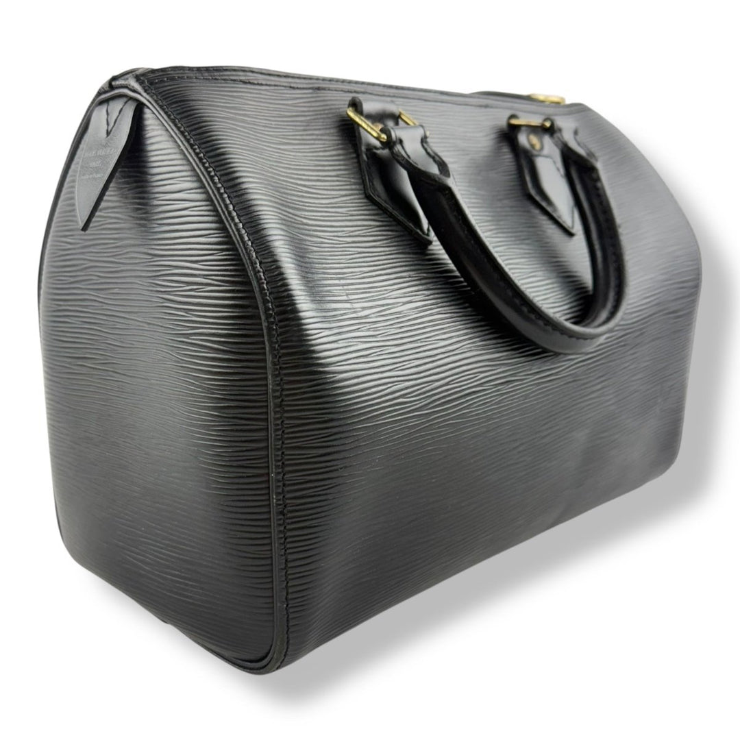 Louis Vuitton Black Epi Leather Speedy 28 Handbag - Lux Central