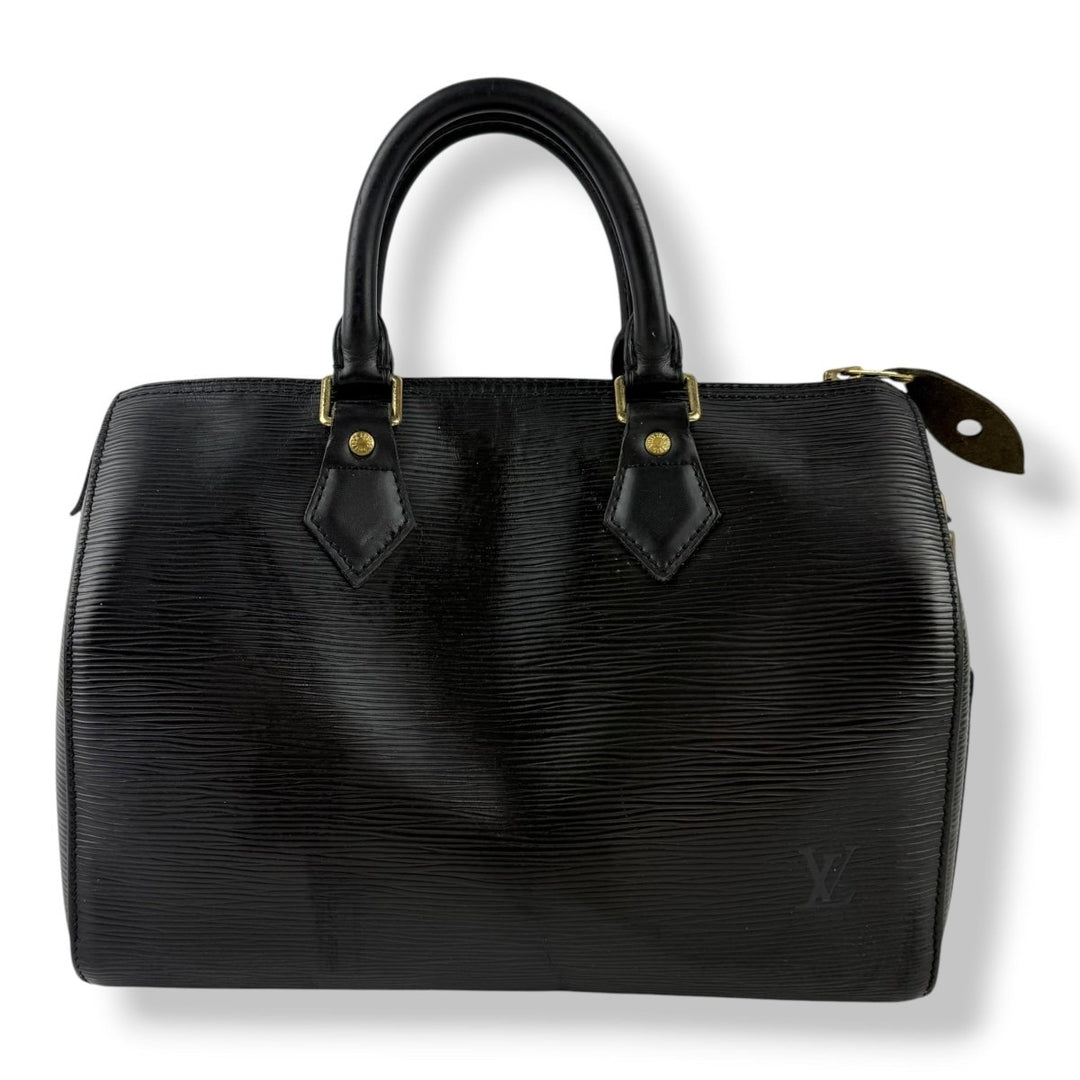Louis Vuitton Black Epi Leather Speedy 28 Handbag - Lux Central