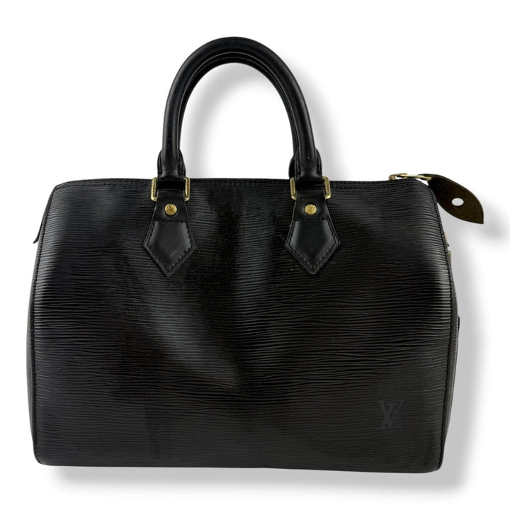 Louis Vuitton Black Epi Leather Speedy 28 Handbag - Lux Central