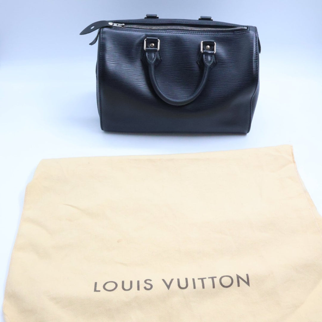 Louis Vuitton Black Epi Leather Speedy 28 Handbag - Lux Central