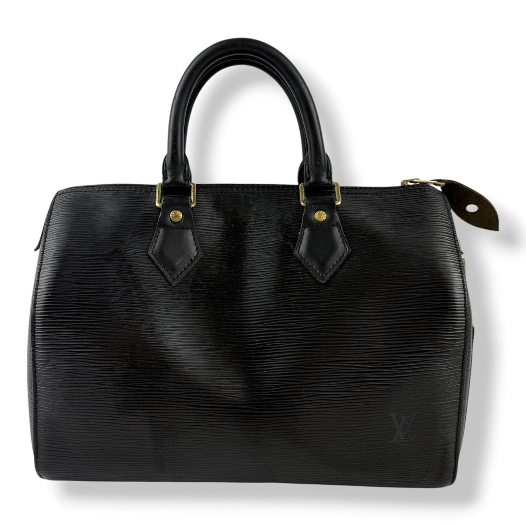 Louis Vuitton Black Epi Leather Speedy 28 Handbag - Lux Central