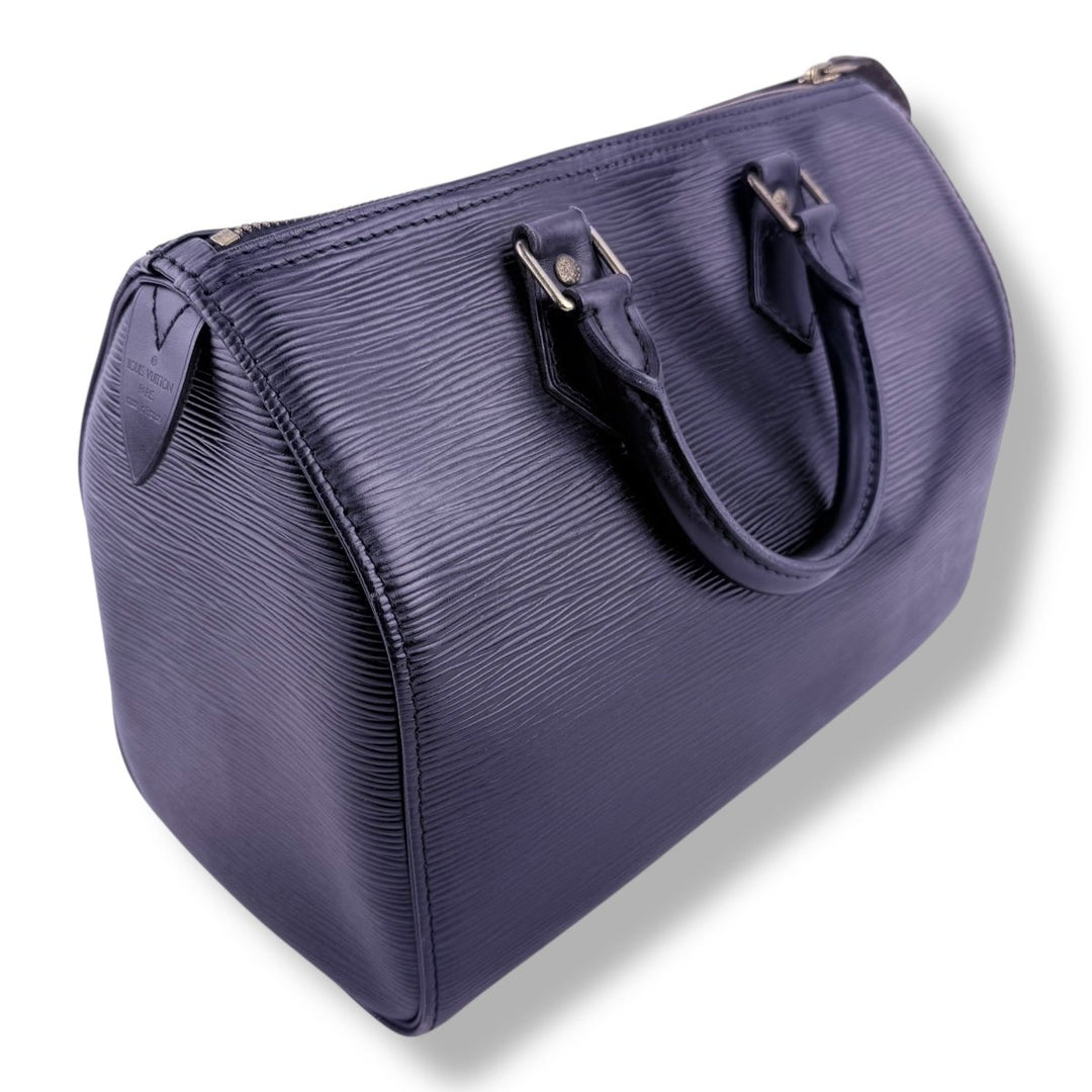 Louis Vuitton Black Epi Leather Speedy 28 Handbag - Lux Central