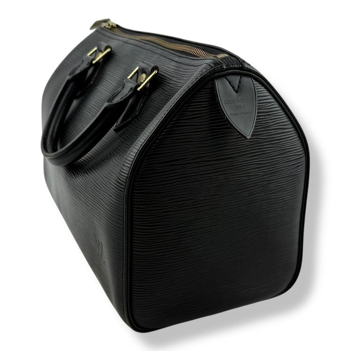 Louis Vuitton Black Epi Leather Speedy 28 Handbag - Lux Central