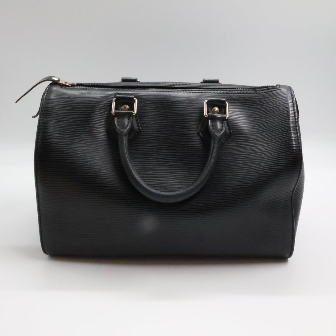 Louis Vuitton Black Epi Leather Speedy 28 Handbag - Lux Central