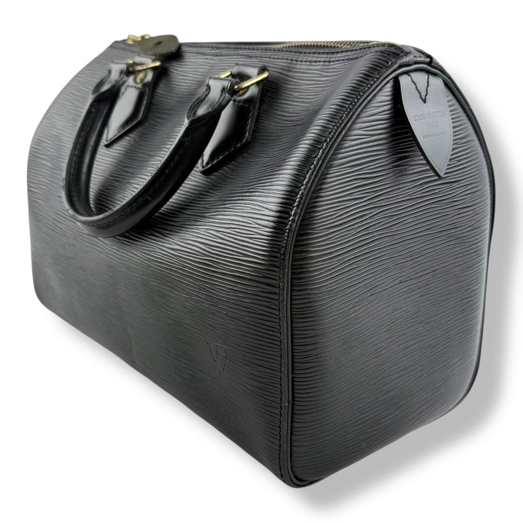 Louis Vuitton Black Epi Leather Speedy 28 Handbag - Lux Central