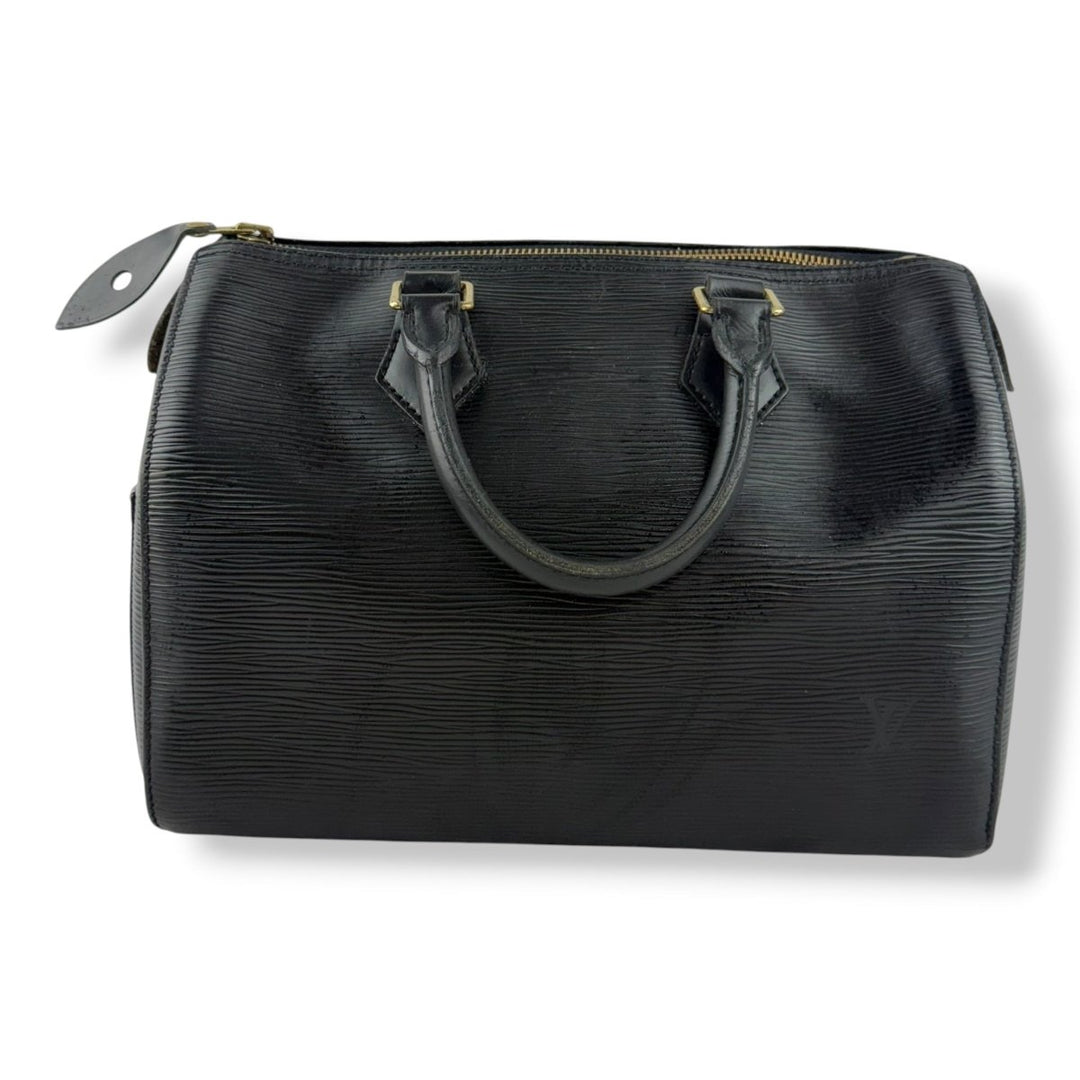 Louis Vuitton Black Epi Leather Speedy 28 Handbag - Lux Central