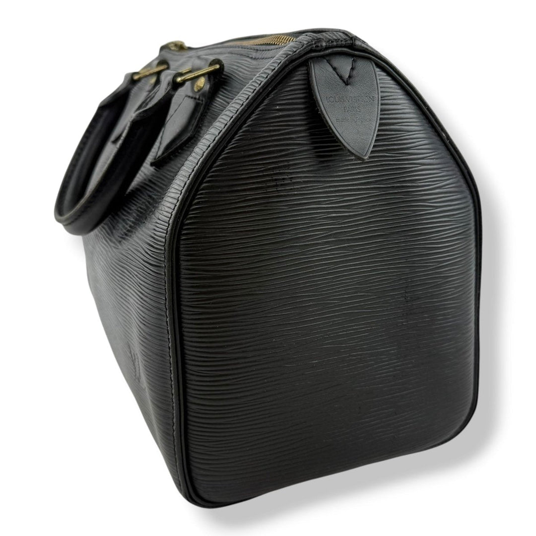 Louis Vuitton Black Epi Leather Speedy 28 Handbag - Lux Central