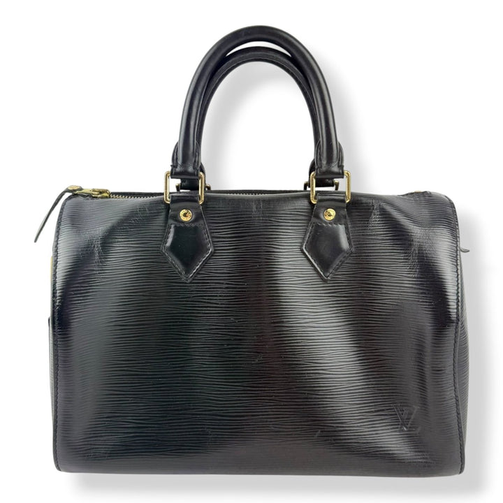 Louis Vuitton Black Epi Leather Speedy 28 Handbag - Lux Central