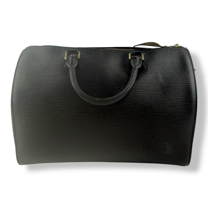 Louis Vuitton Black Epi Leather Speedy 32 Handbag - Lux Central