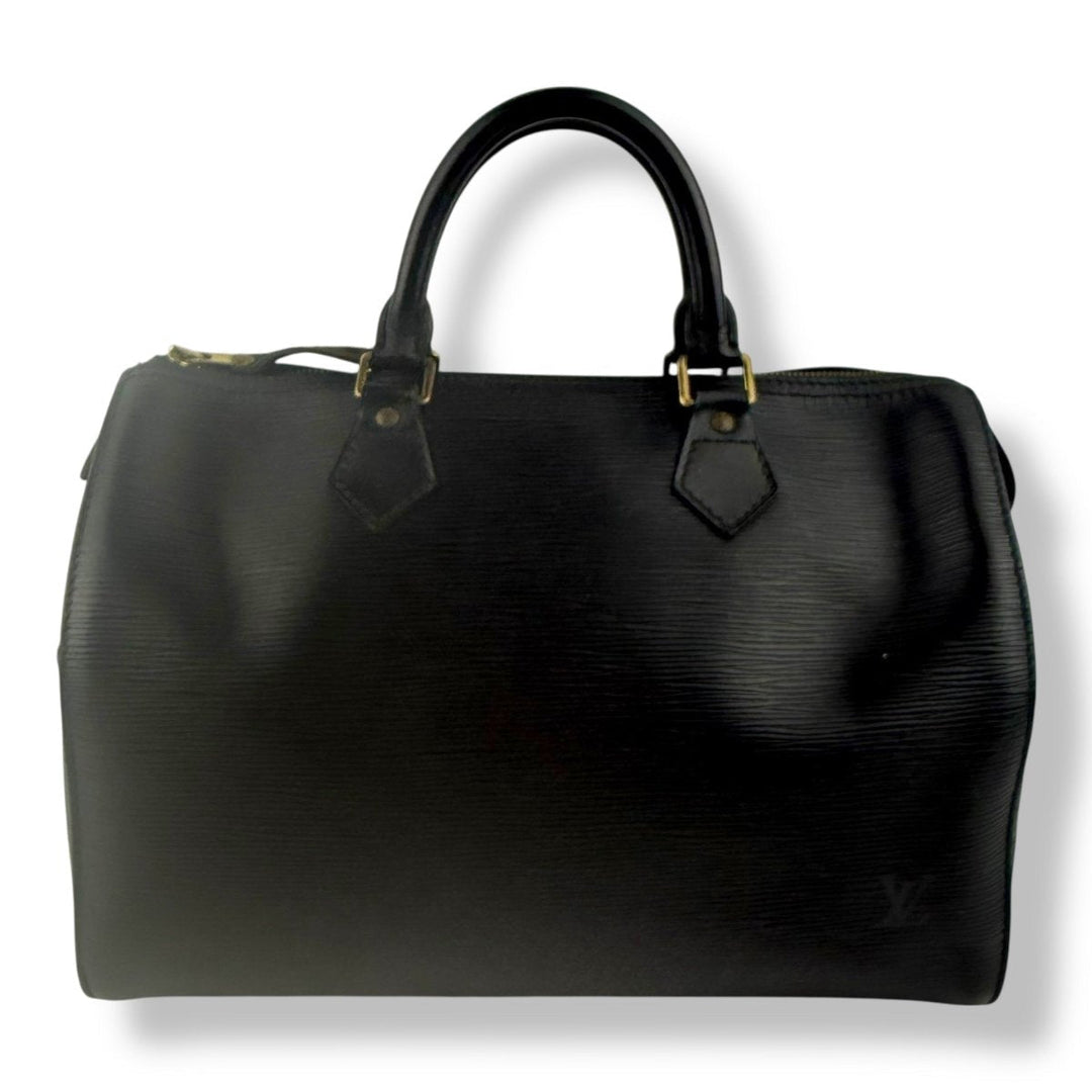 Louis Vuitton Black Epi Leather Speedy 32 Handbag - Lux Central