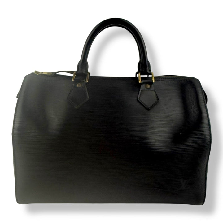 Louis Vuitton Black Epi Leather Speedy 32 Handbag - Lux Central