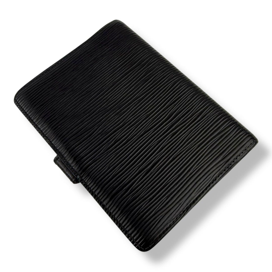 Louis Vuitton Black Epi PM Ring Agenda Wallet - Lux Central
