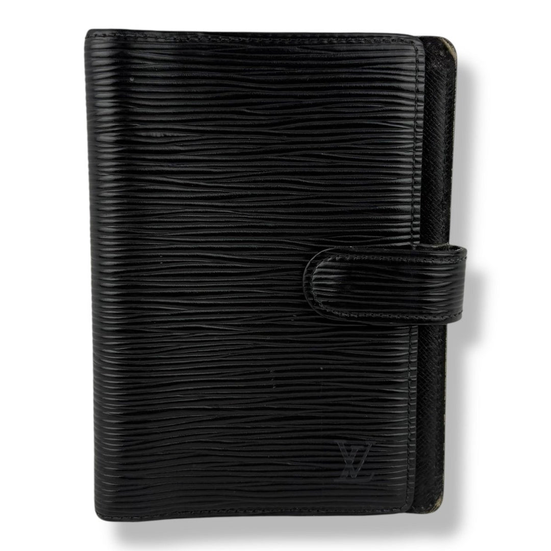 Louis Vuitton Black Epi PM Ring Agenda Wallet - Lux Central