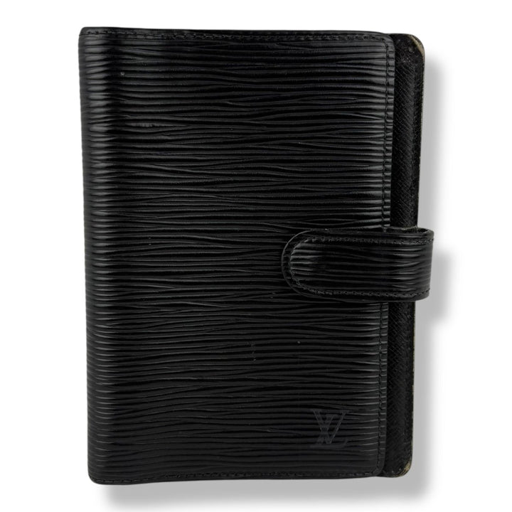 Louis Vuitton Black Epi PM Ring Agenda Wallet - Lux Central