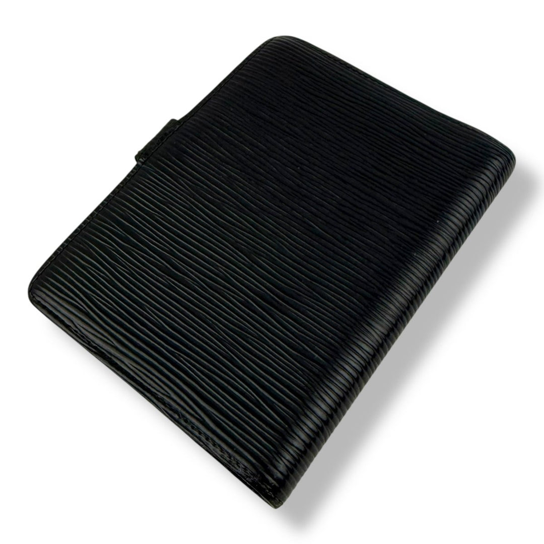Louis Vuitton Black Epi PM Ring Agenda Wallet - Lux Central