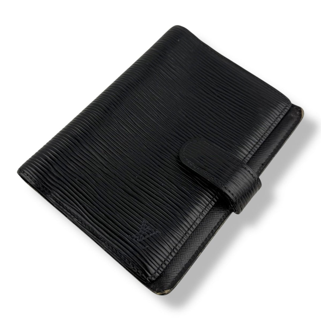Louis Vuitton Black Epi PM Ring Agenda Wallet - Lux Central