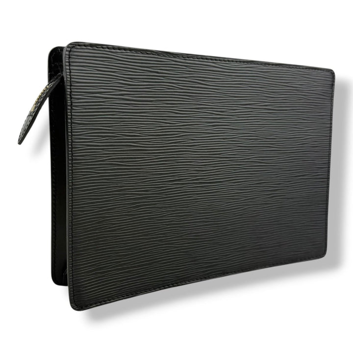 Louis Vuitton Black Epi Pochette Homme Clutch Bag - Lux Central