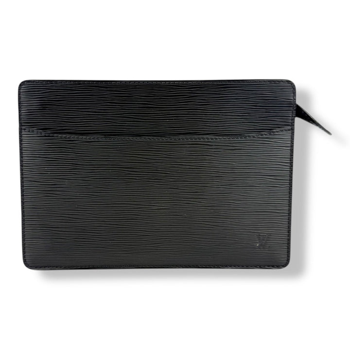 Louis Vuitton Black Epi Pochette Homme Clutch Bag - Lux Central