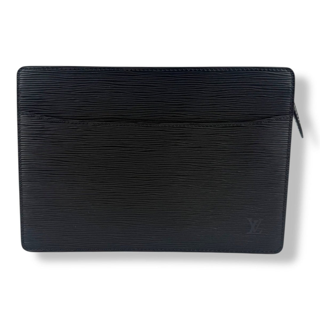 Louis Vuitton Black Epi Pochette Homme Clutch Bag - Lux Central
