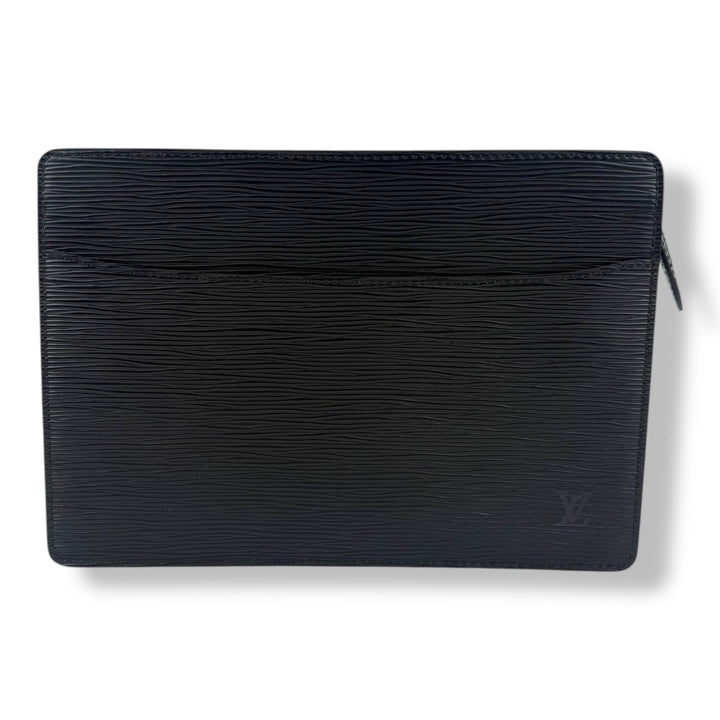 Louis Vuitton Black Epi Pochette Homme Clutch Bag - Lux Central