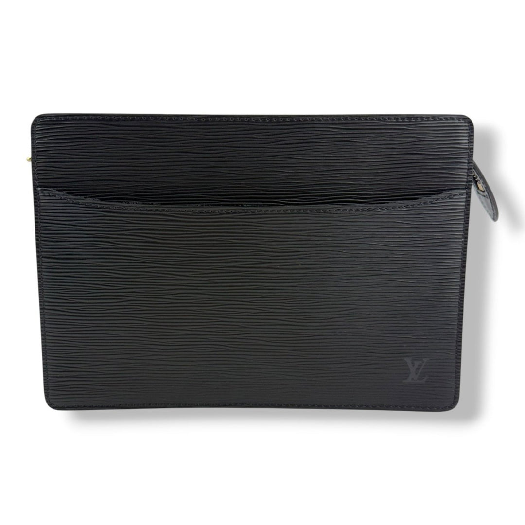 Louis Vuitton Black Epi Pochette Homme Clutch Bag - Lux Central