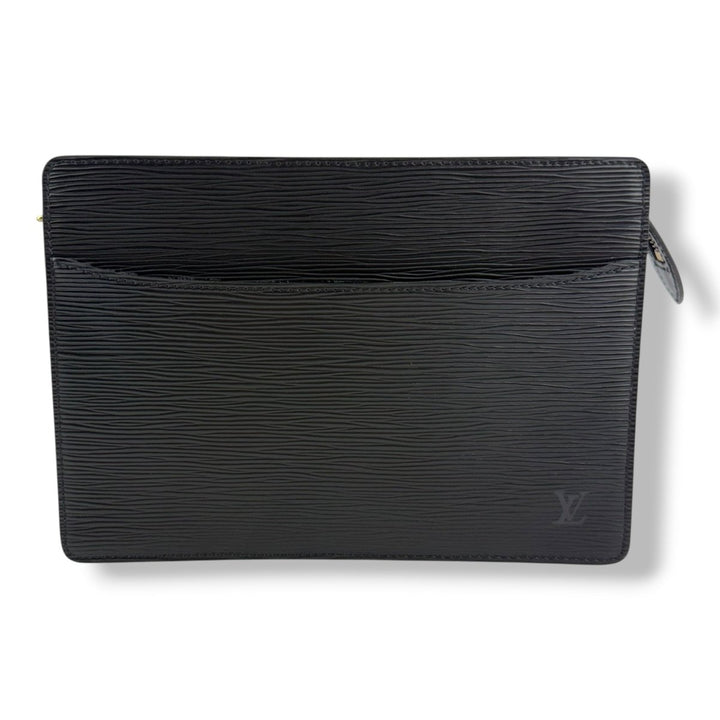 Louis Vuitton Black Epi Pochette Homme Clutch Bag - Lux Central