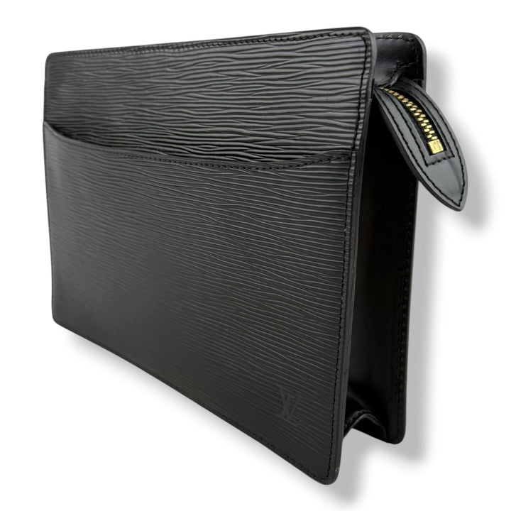 Louis Vuitton Black Epi Pochette Homme Clutch Bag - Lux Central