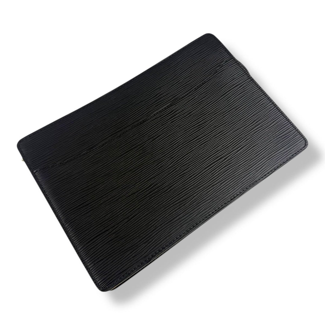 Louis Vuitton Black Epi Pochette Homme Clutch Bag - Lux Central